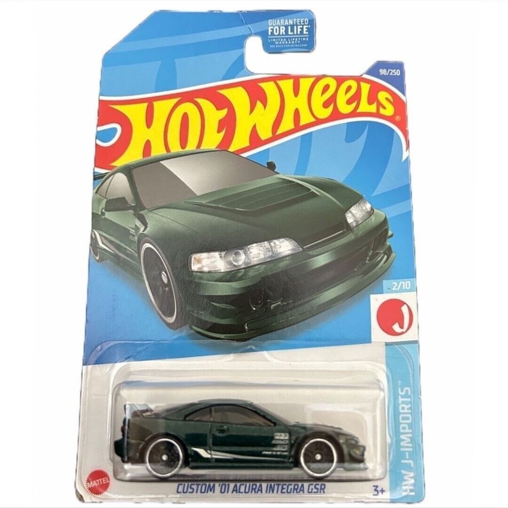 2022 Hot Wheels HW J-Imports GREEN Custom '01‎ Acura Integra GSR #98/250 NIP